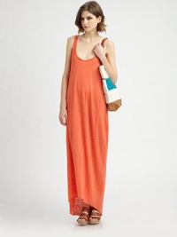 An effortless maxi silhouette of featherweight jersey, styled with shoulder-baring racerback with cut-out details.ScoopneckSleevelessContour front seamsRacerbackBack cut-outsAbout 44 from natural waist80% cotton/20% linenDry cleanImportedModel shown is 5'9 (175cm) wearing US size Small. An effortless maxi silhouette of featherweight jersey, styled with shoulder-baring racerback with cut-out details.ScoopneckSleevelessContour front seamsRacerbackBack cut-outsAbout 44 from natural waist80% cotton/20% linenDry cleanImportedModel shown is 5'9 (175cm) wearing US size Small.
