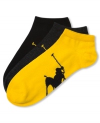 Step in sporty style with these gym socks by Polo Ralph Lauren. Step in sporty style with these gym socks by Polo Ralph Lauren.
