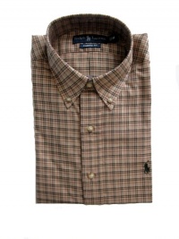 Polo Ralph Lauren Classic-fit Plaid Twill, Khaki/green, Size Medium Polo Ralph Lauren Classic-fit Plaid Twill, Khaki/green, Size Medium