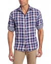 Benson Men's Duff Long Sleeve 2 Pocket Pattern Woven Shirt