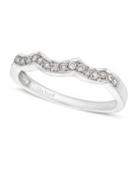 Ride the wave of emotions on your special day. Le Vian's wedding band dazzles with a row of round-cut diamonds (1/6 ct. t.w.) along a stylish silhouette. Set in 14k white gold. Size 7. Ride the wave of emotions on your special day. Le Vian's wedding band dazzles with a row of round-cut diamonds (1/6 ct. t.w.) along a stylish silhouette. Set in 14k white gold. Size 7.