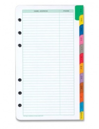 Day-Timer Address and Phone Refill, 6-Hole Punched, 12 Colored Tabs, 24 Extra Pages, 3.75 x 6.75 Inch Portable Size, Multi-Color (D14911B) Day-Timer Address and Phone Refill, 6-Hole Punched, 12 Colored Tabs, 24 Extra Pages, 3.75 x 6.75 Inch Portable Size, Multi-Color (D14911B)