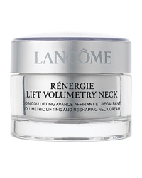 Skin Truth:Skin cells need to communicate with each other constantly. This communication is key to helping maintain the support structure that keeps the delicate skin of the neck and décolleté looking youthful. With age, this delicate skin is prone to losing definition and firmness.Lancôme InnovationNew from Lancôme, Rénergie Lift Volumetry Neck features our unique GF-Volumetry™ complex, shown to help support cellular communication*. The neck profile appears remarkably lifted and tightened, revealing a more youthful-looking shape.See a dual-action lift for a volumetric result.1) LIFTING ACTION: The neck looks lifted and the décolleté is smoother, more toned.2) 2) CONTOURING ACTION: Within four weeks, wrinkles are visibly reduced, the neck contour appears refined, regaining its youthful definition.Visibly lifted and firmer, the neck contour appears reshaped and youthfully refined.Dermatologist-tested for safety. Skin Truth:Skin cells need to communicate with each other constantly. This communication is key to helping maintain the support structure that keeps the delicate skin of the neck and décolleté looking youthful. With age, this delicate skin is prone to losing definition and firmness.Lancôme InnovationNew from Lancôme, Rénergie Lift Volumetry Neck features our unique GF-Volumetry™ complex, shown to help support cellular communication*. The neck profile appears remarkably lifted and tightened, revealing a more youthful-looking shape.See a dual-action lift for a volumetric result.1) LIFTING ACTION: The neck looks lifted and the décolleté is smoother, more toned.2) 2) CONTOURING ACTION: Within four weeks, wrinkles are visibly reduced, the neck contour appears refined, regaining its youthful definition.Visibly lifted and firmer, the neck contour appears reshaped and youthfully refined.Dermatologist-tested for safety.