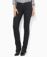 Designed with a sleek straight leg, Lauren Jeans Co.'s timeless denim is crafted with a hint of stretch to flatter the figure. Designed with a sleek straight leg, Lauren Jeans Co.'s timeless denim is crafted with a hint of stretch to flatter the figure.