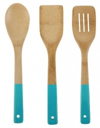 Core Bamboo 2967 3-Piece Colored Utensil Set, Teal Core Bamboo 2967 3-Piece Colored Utensil Set, Teal