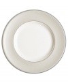 Lend salads, desserts or any appetizer a delicate sheen of style. From innovative designer Monique Lhullier, it features a pearlescent border with glossy raised dots and a fine stitch-like pattern.
