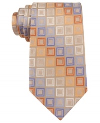 Freshen up. With a cool color palette, this patterned tie from Michael Kors will be an instant hit. Freshen up. With a cool color palette, this patterned tie from Michael Kors will be an instant hit.