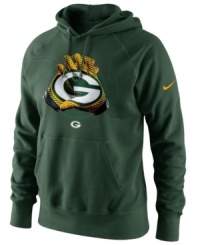Hands down-make it apparent who your favorite football team is with this Green Bay Packers NFL graphic hoodie from Nike. Hands down-make it apparent who your favorite football team is with this Green Bay Packers NFL graphic hoodie from Nike.