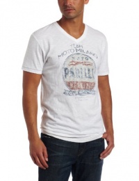 Lucky Brand Men's Team Moto Milano V-Neck Graphic Tee