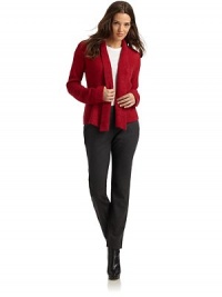 THE LOOKCozy, super soft knit-blend constructionOpen frontTHE FITAbout 23 from shoulder to hemTHE MATERIALWool/viscose/nylon/mohair/cashmere/spandexCARE & ORIGINDry cleanImportedModel shown is 5'9½ (176cm) wearing US size Small. THE LOOKCozy, super soft knit-blend constructionOpen frontTHE FITAbout 23 from shoulder to hemTHE MATERIALWool/viscose/nylon/mohair/cashmere/spandexCARE & ORIGINDry cleanImportedModel shown is 5'9½ (176cm) wearing US size Small.