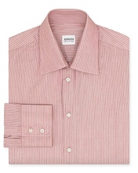 The white stripes bring classic nuance to this modern dress shirt from Armani. The white stripes bring classic nuance to this modern dress shirt from Armani.