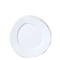 Vietri Lastra White Salad Plates 8.75 Set of 4