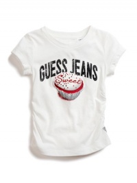 GUESS Cupcake Logo Tee, WHITE (24M)