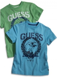 GUESS Kids Boys Little Boy Eagle Screen-Print Tee, TURQUOISE (5/6)