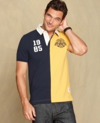 This rugby polo shirt from Tommy Hilfiger is field-ready fashion for fall. This rugby polo shirt from Tommy Hilfiger is field-ready fashion for fall.