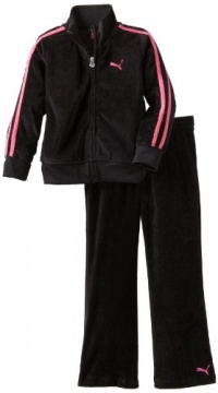 Puma - Kids Girls 2-6X Velour Set, Black, 6