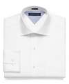 Crisp and classic never fails-just grab this Tommy Hilfiger dress shirt for instantly fresh style.