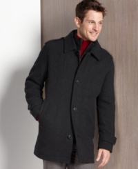Instantly dress up any outfit, day or night, with this handsome car coat from Marc New York. Instantly dress up any outfit, day or night, with this handsome car coat from Marc New York.