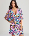 Profile by Gottex showcases a pixel-inspired print in a swimsuit coverup you will definitely want to download.