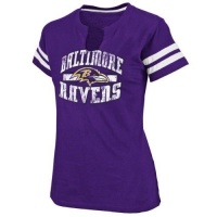 Baltimore Ravens Women's Go For Two II Short Sleeve T-Shirt by Majestic Baltimore Ravens Women's Go For Two II Short Sleeve T-Shirt by Majestic