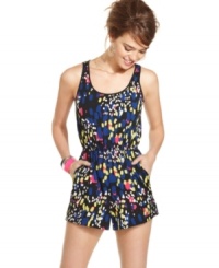 Color games: triumph over dull summer style with a romper from Angie that sports a totally dynamic print! Color games: triumph over dull summer style with a romper from Angie that sports a totally dynamic print!
