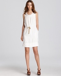 A knotted belt nips the silhouette of this breezy Burberry Brit dress for a sporty-chic aesthetic. Add woven espadrilles for a summer style that works 24-7. A knotted belt nips the silhouette of this breezy Burberry Brit dress for a sporty-chic aesthetic. Add woven espadrilles for a summer style that works 24-7.