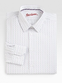 A uniquely modern interpretation of a classic striped dress shirt, injected with color and a dash of whimsy, expertly tailored in classic-fitting, crisp cotton.Button-frontPoint collarCottonMachine washImported A uniquely modern interpretation of a classic striped dress shirt, injected with color and a dash of whimsy, expertly tailored in classic-fitting, crisp cotton.Button-frontPoint collarCottonMachine washImported