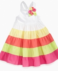 This is one style she'll never want to block out. Brighten up her closet with this darling sundress from Bonnie Jean. This is one style she'll never want to block out. Brighten up her closet with this darling sundress from Bonnie Jean.