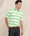 The stripes on this polo shirt from Tommy Hilfiger will ensure that your look is in line with classic summer style.