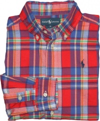 Ralph Lauren Toddler Boys Plaid Blake Button-Down (4, Red Multi) Ralph Lauren Toddler Boys Plaid Blake Button-Down (4, Red Multi)