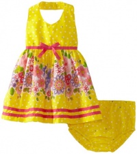 Blueberi Boulevard Baby-girls Newborn Foil Dot Border Sundress, Yellow, 6-9 Months Blueberi Boulevard Baby-girls Newborn Foil Dot Border Sundress, Yellow, 6-9 Months