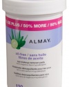 Almay Oil-free Eye Makeup Remover Pads, 120-Count (Pack of 2)