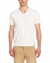 John Varvatos Men's Star USA Short Sleeve V-Neck Tee, Salt, Large