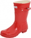 Hunter Women's Original Short Gloss Boot,Pillar Box Red,6 UK (US Women's 8 M)