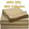ANILI MILI 1800 Collection Affordable 4 pc Bed Sheet Set - Queen Size, Camel