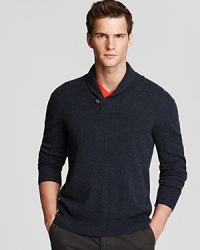 Rendered entirely from silken cashmere and adorned with a fetching shawl collar, this handsome design provides maximum comfort and strengthens your overall look wherever you venture. Rendered entirely from silken cashmere and adorned with a fetching shawl collar, this handsome design provides maximum comfort and strengthens your overall look wherever you venture.