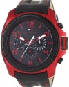 Tommy Hilfiger Men's 1790775 Sport Black and Red Multi Eye with Red Case Watch