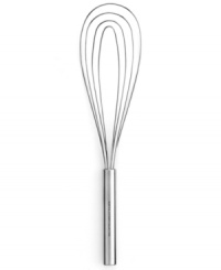 The chef's choice for folding ingredients into delicate mixes or stirring smaller batches, this stainless steel flat whisk is a smart & handsome addition to your kitchen arsenal. Plus, the durable design is dishwasher-safe for hassle-free prep from start to finish. The chef's choice for folding ingredients into delicate mixes or stirring smaller batches, this stainless steel flat whisk is a smart & handsome addition to your kitchen arsenal. Plus, the durable design is dishwasher-safe for hassle-free prep from start to finish.