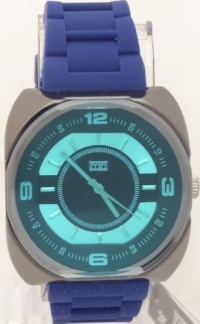Mark Naimer XL Gunmetal Case Blue Crystal Men's watch Blue Silicon Rubber Band Mark Naimer XL Gunmetal Case Blue Crystal Men's watch Blue Silicon Rubber Band