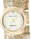 Anne Klein Women's 10/9780MPGB Swarovski Crystal Accented Rope Chain Diamond Dial Watch