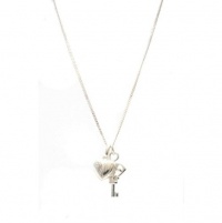 Azuni London Sterling Silver Heart And Key Necklace by Azuni Azuni London Sterling Silver Heart And Key Necklace by Azuni