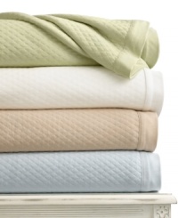 Triple knit, triple comfort! Add a layer of pure softness to your bed with this Quilted Triple Knit Blanket from Martha Stewart Collection, featuring plush quilted texture and your choice of four soothing tones. Triple knit, triple comfort! Add a layer of pure softness to your bed with this Quilted Triple Knit Blanket from Martha Stewart Collection, featuring plush quilted texture and your choice of four soothing tones.