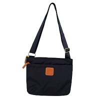 Waterproof treatment given to bag for more durability. Features leather trim and zip top closure. Outside zipper pocket.