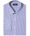Get squared away for the day with this checkered dress shirt from Club Room.