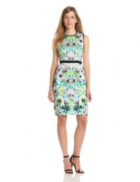 London Times Women's Sleeveless Sheath Dress With Piping London Times Women's Sleeveless Sheath Dress With Piping