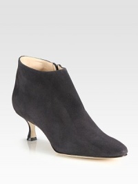 A simple, low-heel lifts this timeless design rendered in buttery suede. Self-covered heel, 2½ (65mm)Suede upperSide zipLeather lining and solePadded insoleMade in Italy A simple, low-heel lifts this timeless design rendered in buttery suede. Self-covered heel, 2½ (65mm)Suede upperSide zipLeather lining and solePadded insoleMade in Italy
