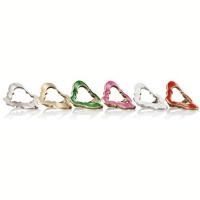 Kim Seybert Enamel Tile Napkin Rings - Set of 4 - Fuchsia/Gold Kim Seybert Enamel Tile Napkin Rings - Set of 4 - Fuchsia/Gold