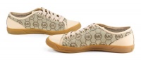 Michael Kors City Sneaker Logo Jacquard Lace-Up Tennis Shoe Buff Michael Kors City Sneaker Logo Jacquard Lace-Up Tennis Shoe Buff