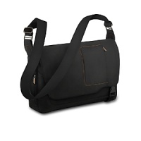 This Briggs & Riley messenger bag is perfect for work or weekend errands. A removable, padded computer sleeve with a hook/flap closure provides extra protection for laptops up to 15.4. The padded vertical pockets hold a cell phone, PDA or MP3 player. The front organizer with dual-zipper access features pockets for pens, business cards, a flash stick and more. Large slip pockets fit letter and legal size file folders.