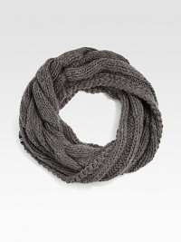 A never-ending cable knit loop scarf that never goes out of style.70% wool/30% acrylicDry cleanImported A never-ending cable knit loop scarf that never goes out of style.70% wool/30% acrylicDry cleanImported